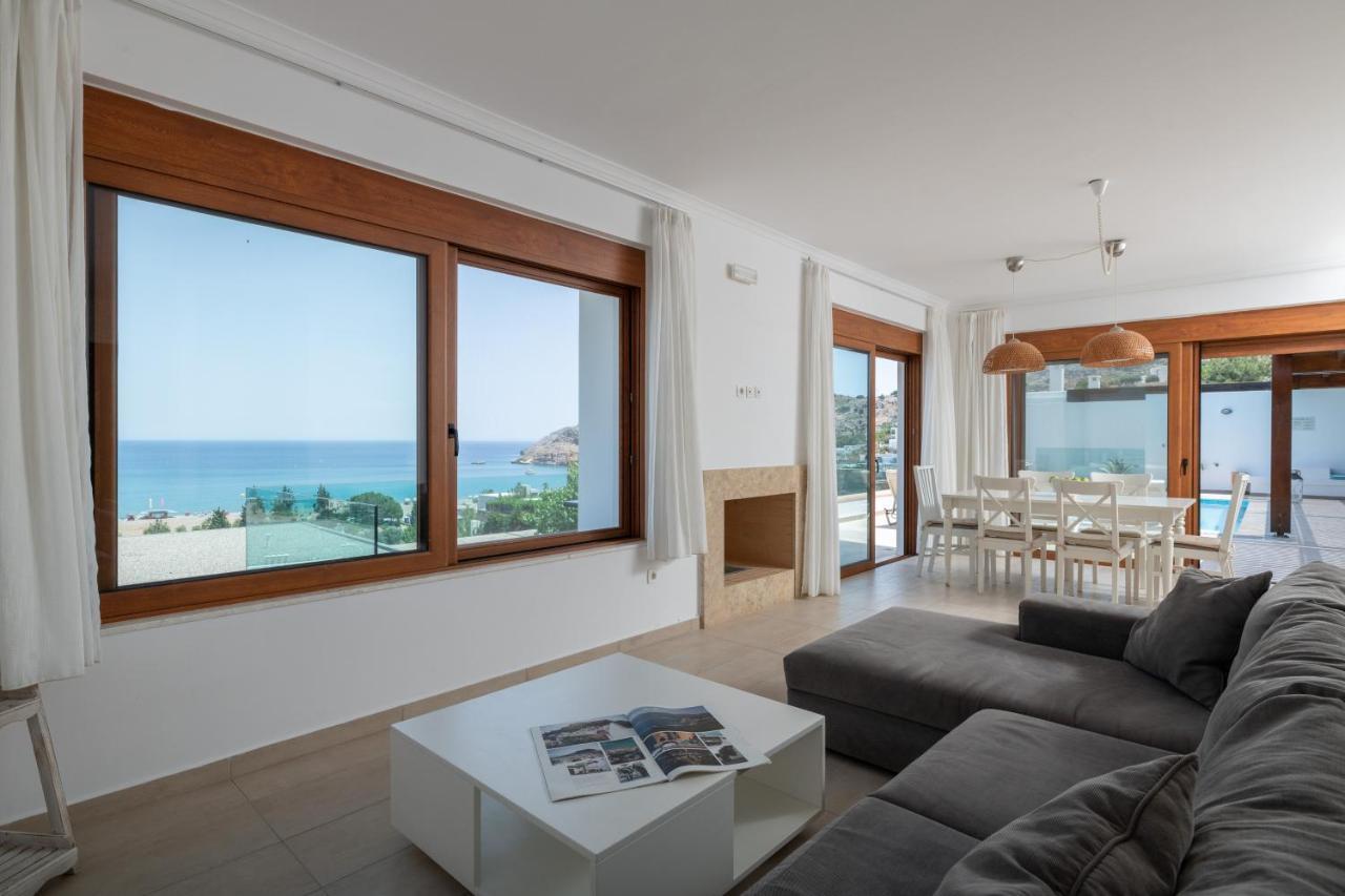 Villa Milena With Private Pool, Vlicha Beach Lindos Exterior foto
