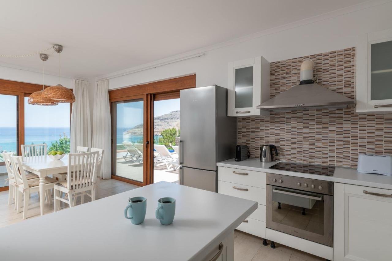 Villa Milena With Private Pool, Vlicha Beach Lindos Exterior foto